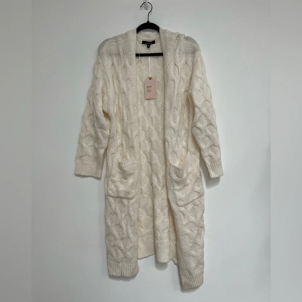 Love Tree NWT Cream Knee Length Sweater size M - Picture 7 of 7